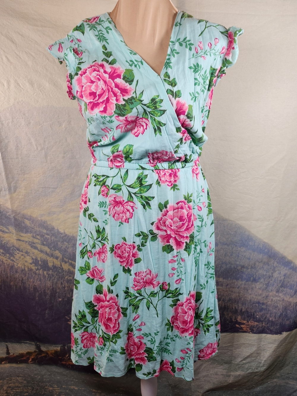 Gymboree Adult Time For Tea Pink Rose Floral Dress XL Mommy & Me